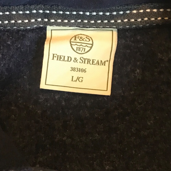 Field & Stream sweater men’s size Large blue, full zip, thick gorpcore cabincore - Picture 7 of 9